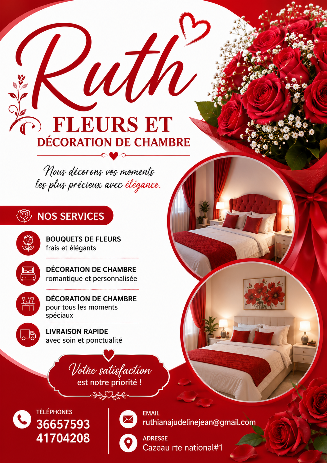 Ruth fleur et decoration chambre
